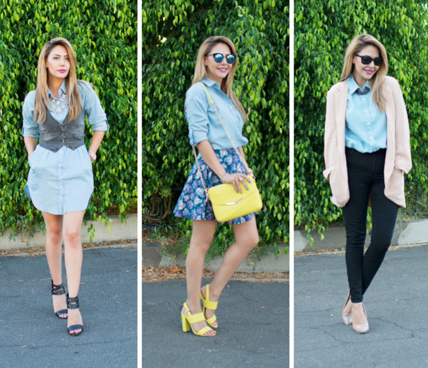 chambray shirt dress Nayri Leanna Gregor