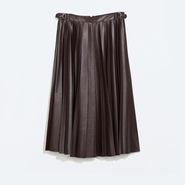 black leather skirt