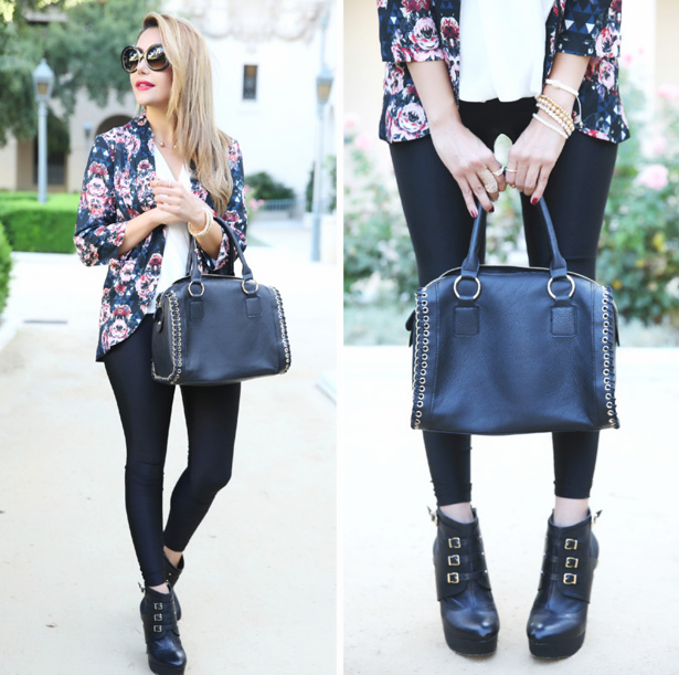 floral blazer outfit