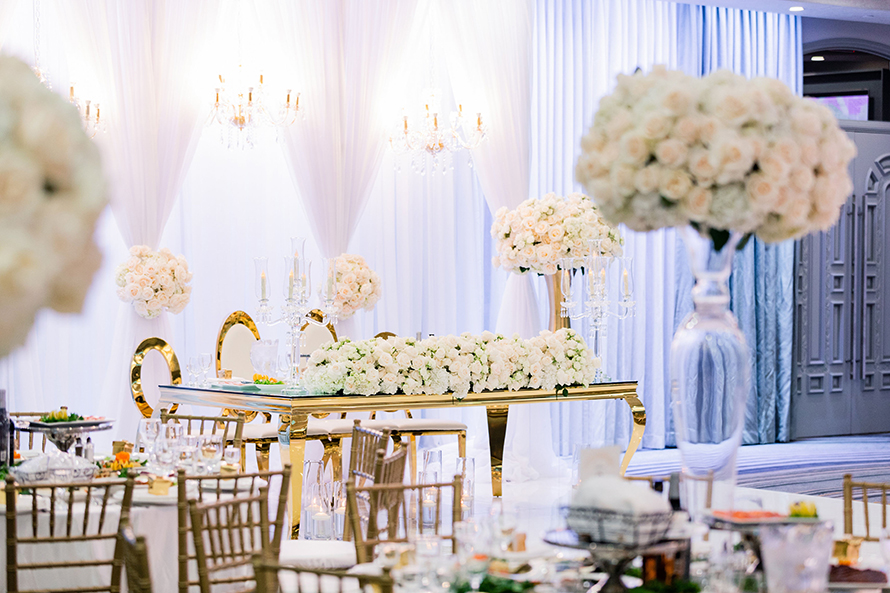 Gold Wedding Sweetheart Table