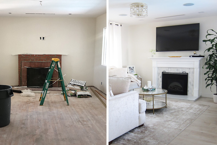 White-and-Gold-Home-Remodel-Featured-before and after